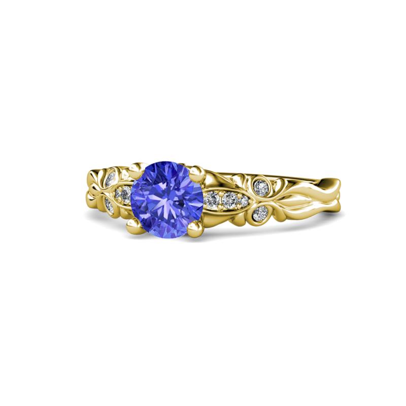 Carina Signature Tanzanite and Diamond Engagement Ring 