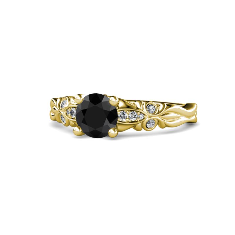 Carina Signature Black and White Diamond Engagement Ring 