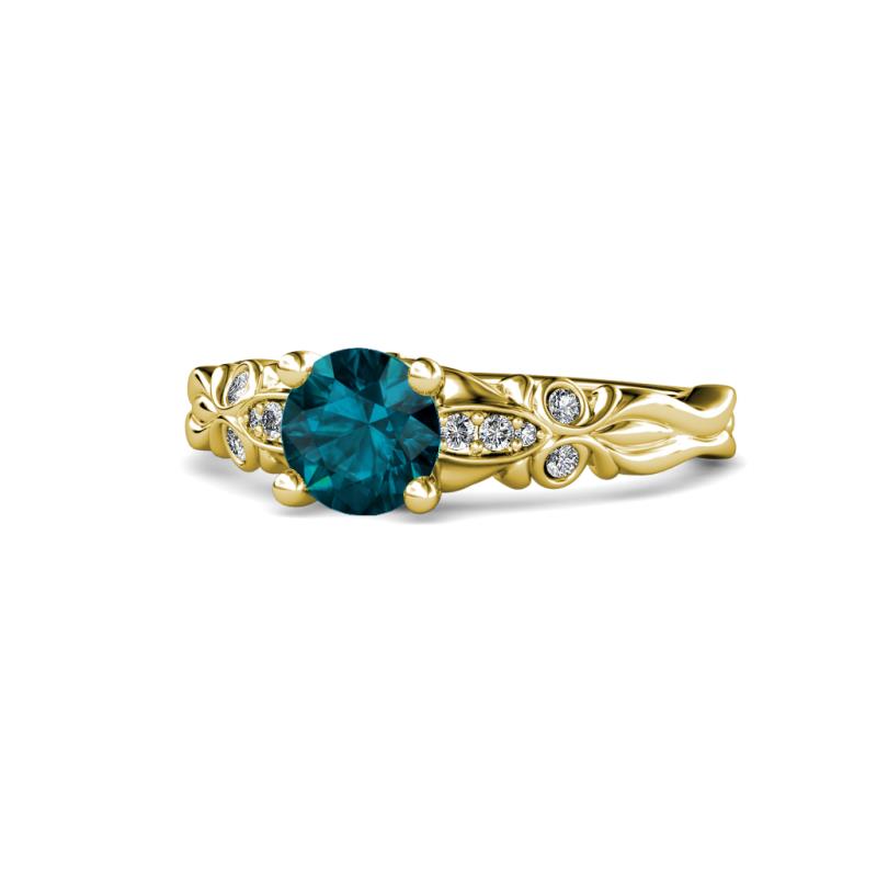 Carina Signature London Blue Topaz and Diamond Engagement Ring 