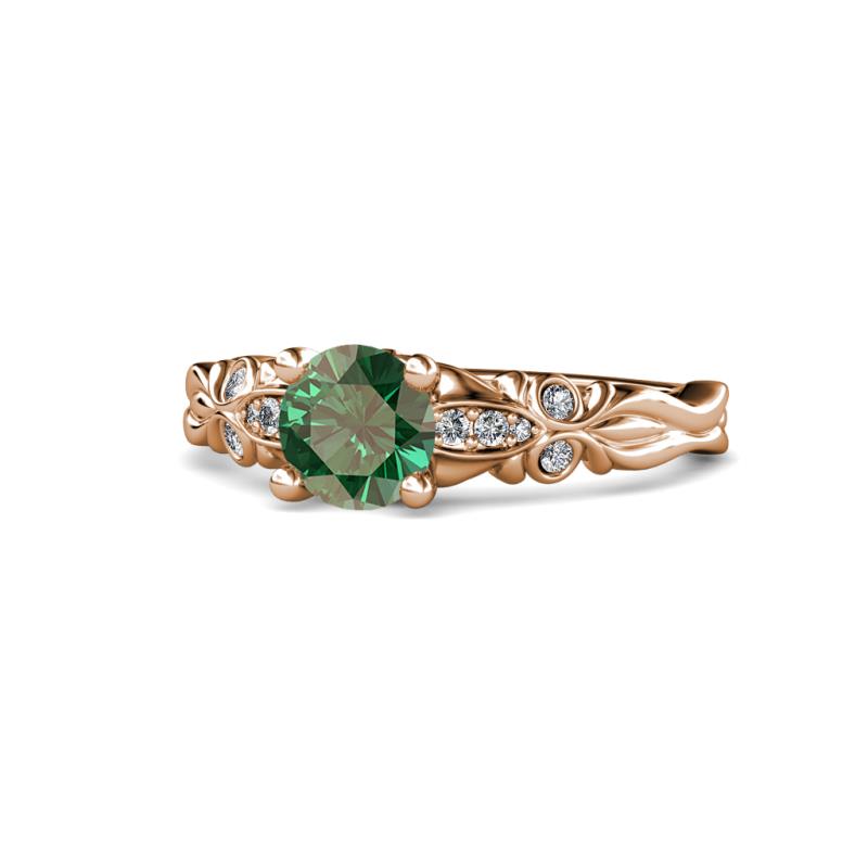 Carina Signature Diamond and Lab Created Alexandrite Engagement Ring 