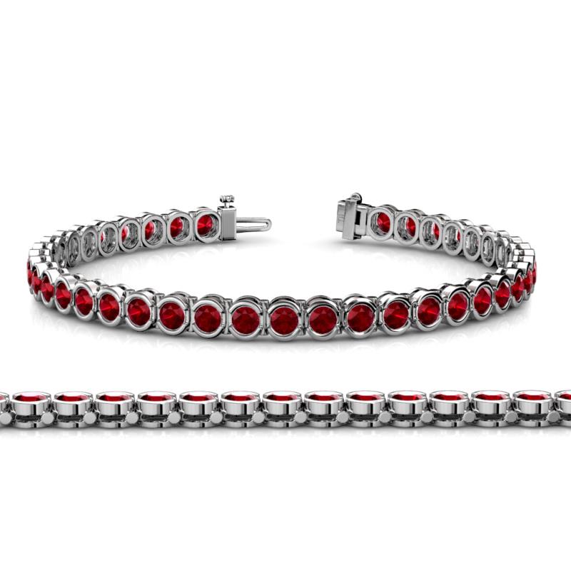 Tiara 3.50 mm Ruby Eternity Tennis Bracelet 