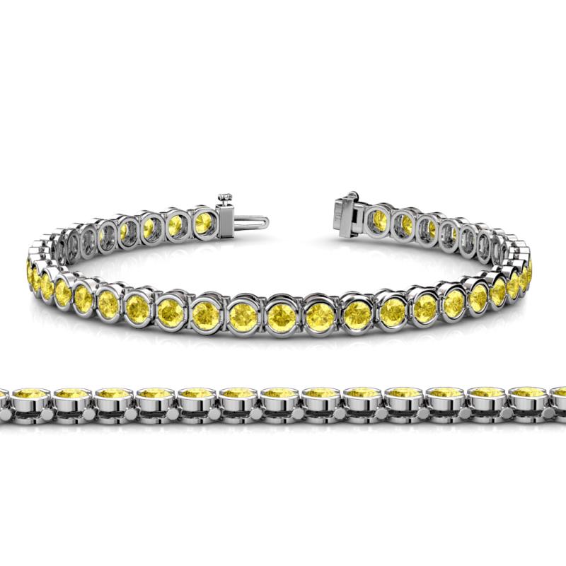 Tiara 3.50 mm Yellow Sapphire Eternity Tennis Bracelet 