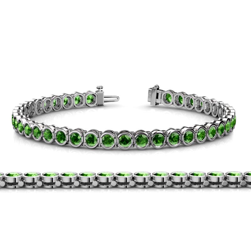Tiara 3.80 mm Green Garnet Eternity Tennis Bracelet 