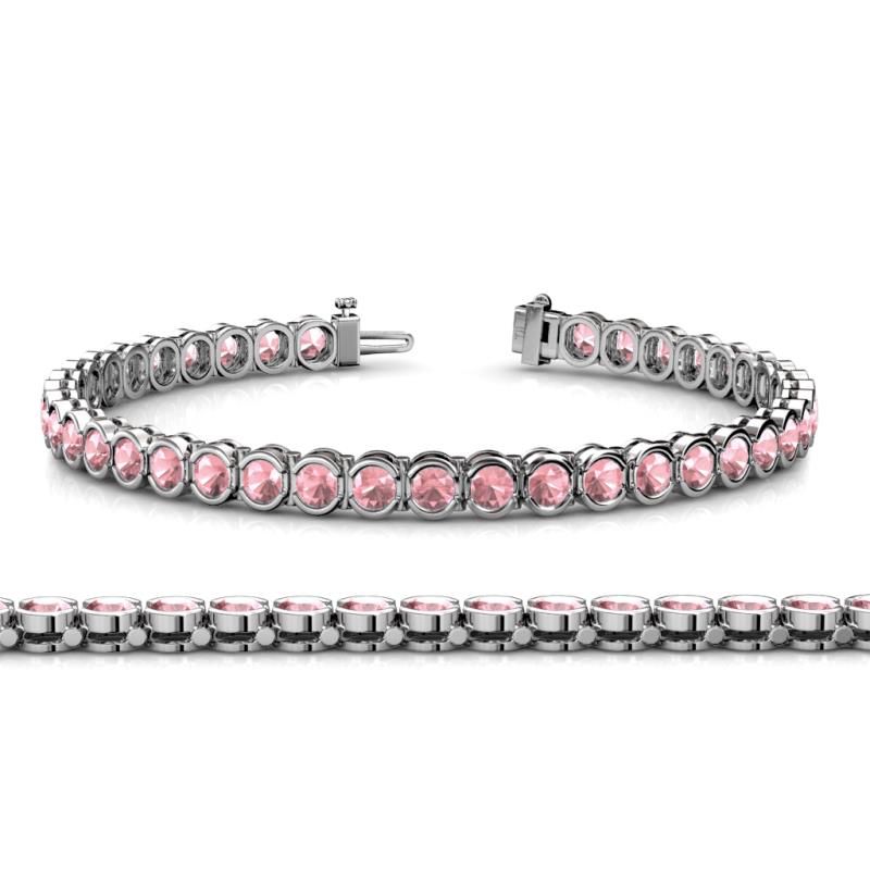 Tiara 3.80 mm Pink Tourmaline Eternity Tennis Bracelet 