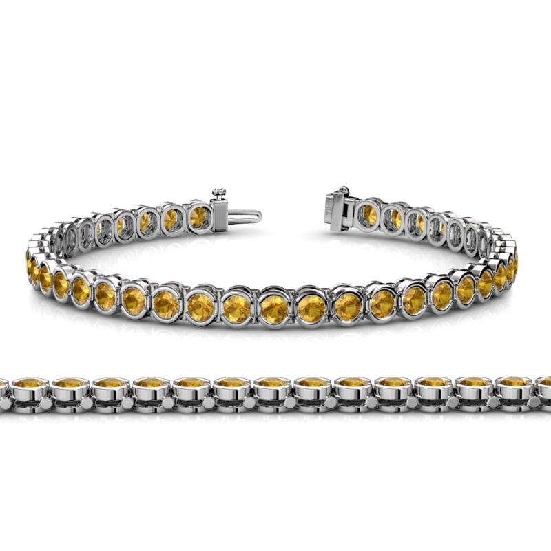 Tiara 3.80 mm Citrine Eternity Tennis Bracelet 