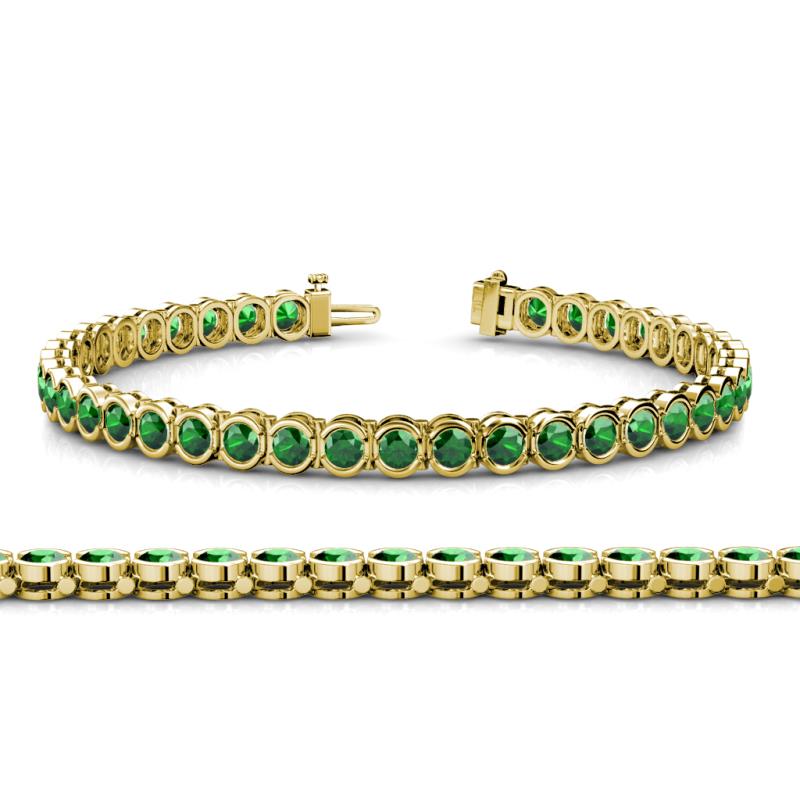 Tiara 3.80 mm Emerald Eternity Tennis Bracelet 