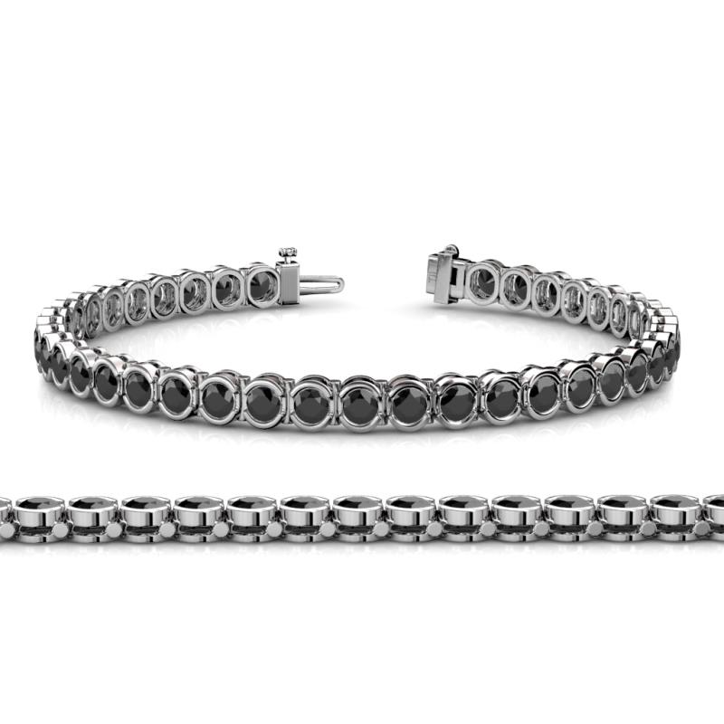 Tiara 3.80 mm Black Diamond Eternity Tennis Bracelet 