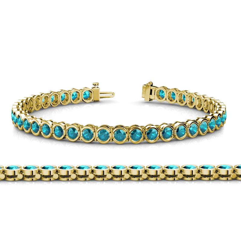 Tiara 3.80 mm London Blue Topaz Eternity Tennis Bracelet 
