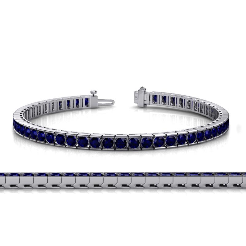 Abril 3.10 mm Blue Sapphire Eternity Tennis Bracelet 