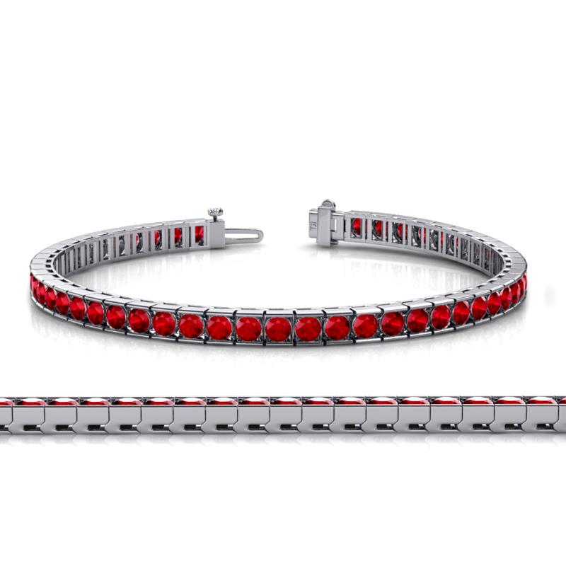 Abril 3.10 mm Ruby Eternity Tennis Bracelet 