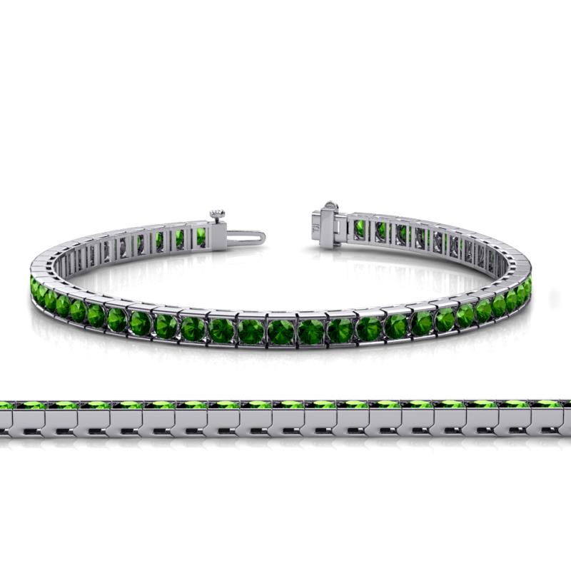 Abril 3.10 mm Green Garnet Eternity Tennis Bracelet 