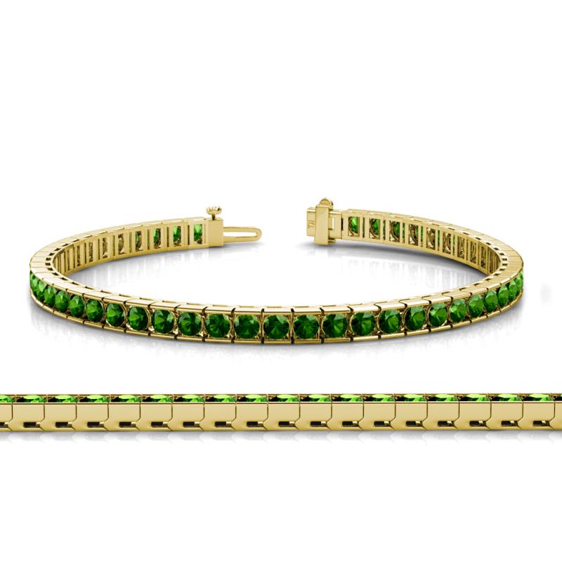 Abril 3.10 mm Green Garnet Eternity Tennis Bracelet 