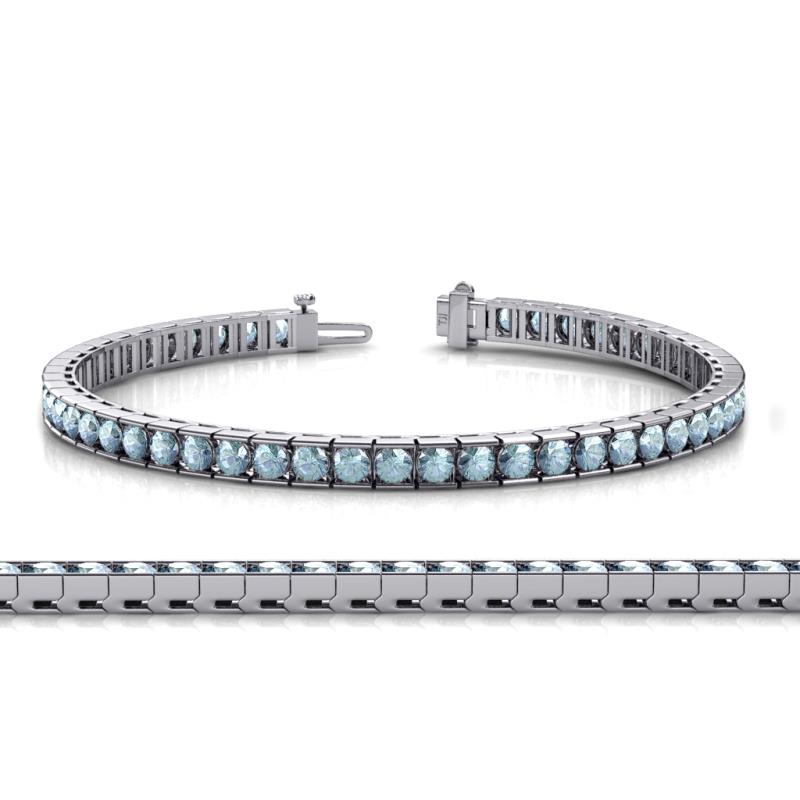 Abril 3.10 mm Aquamarine Eternity Tennis Bracelet 