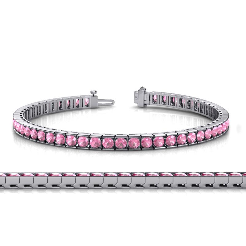 Abril 3.10 mm Pink Tourmaline Eternity Tennis Bracelet 