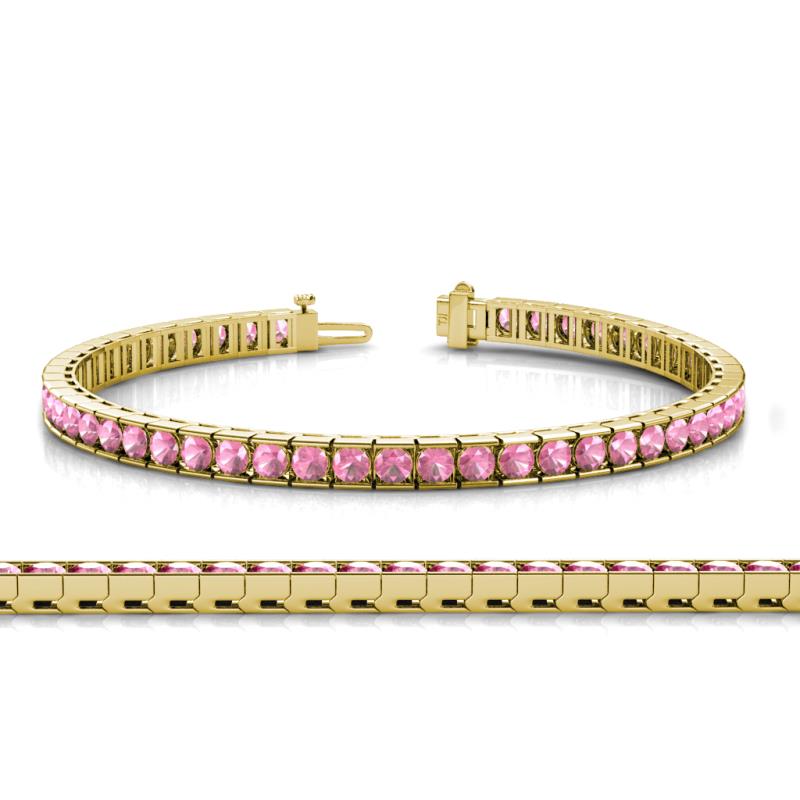 Abril 3.10 mm Pink Tourmaline Eternity Tennis Bracelet 