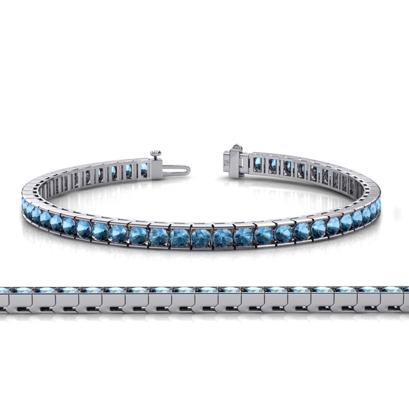 Abril 3.10 mm Blue Topaz Eternity Tennis Bracelet 