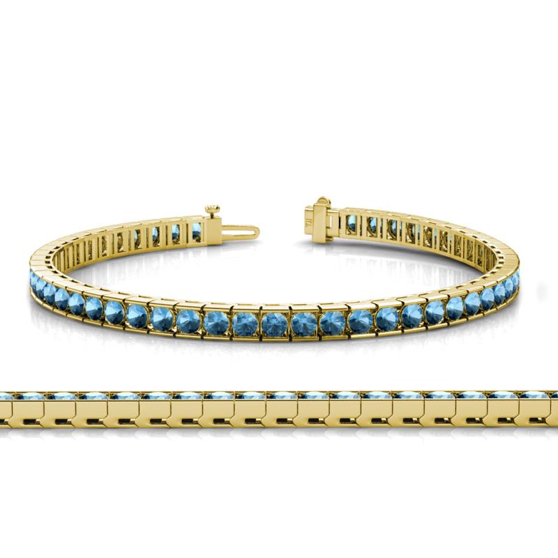 Abril 3.10 mm Blue Topaz Eternity Tennis Bracelet 