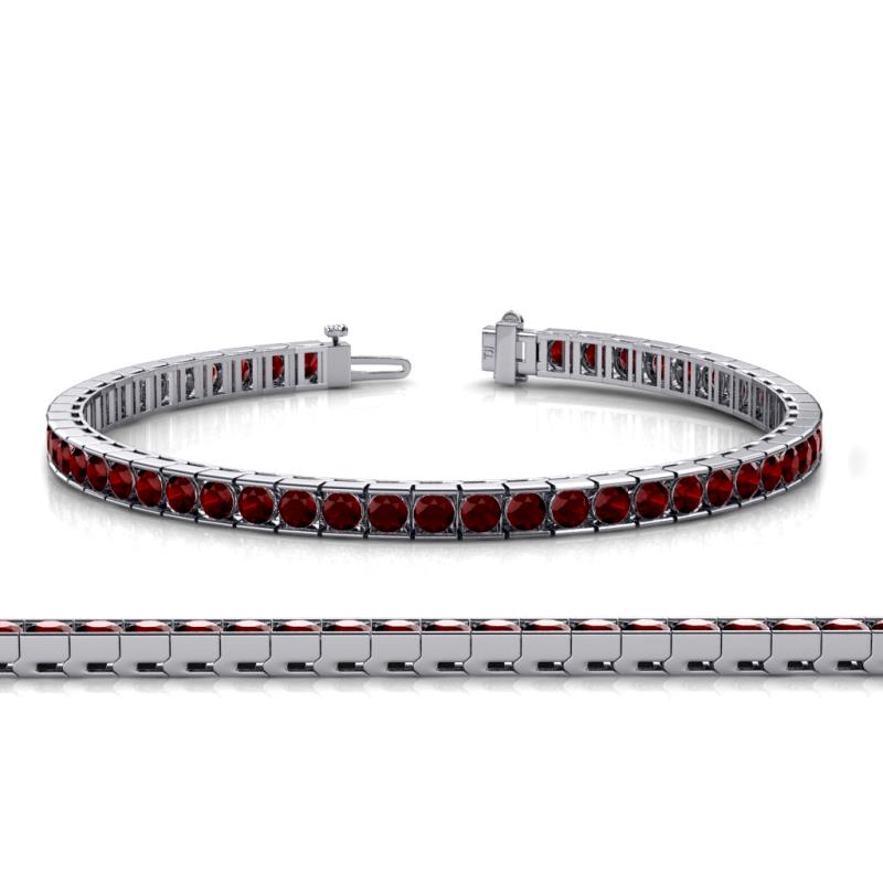 Abril 3.10 mm Red Garnet Eternity Tennis Bracelet 