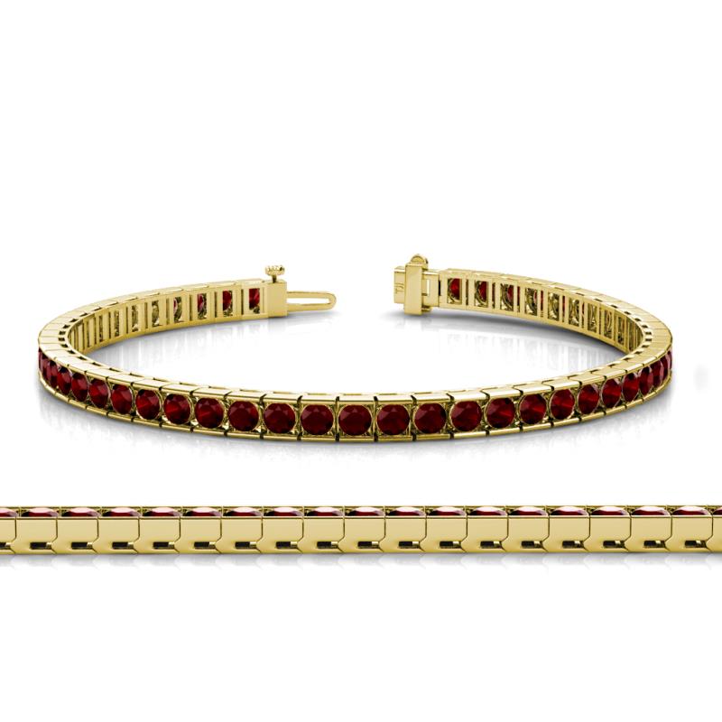 Abril 3.10 mm Red Garnet Eternity Tennis Bracelet 