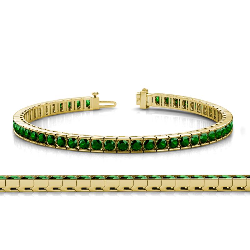 Abril 3.10 mm Emerald Eternity Tennis Bracelet 