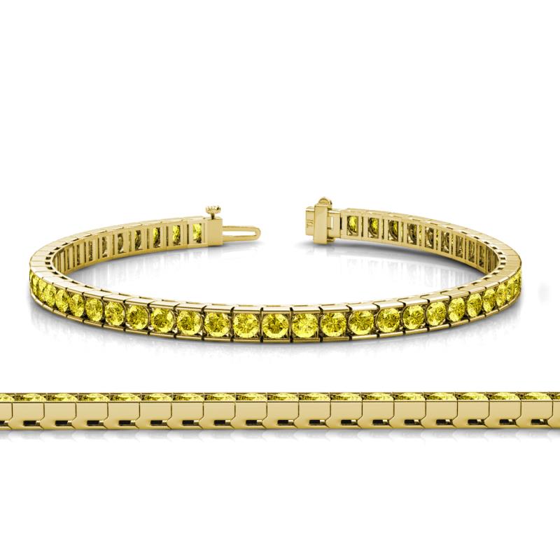 Abril 3.10 mm Yellow Sapphire Eternity Tennis Bracelet 