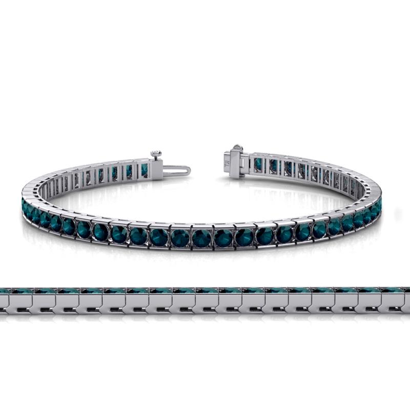 Abril 3.10 mm Blue Diamond Eternity Tennis Bracelet 