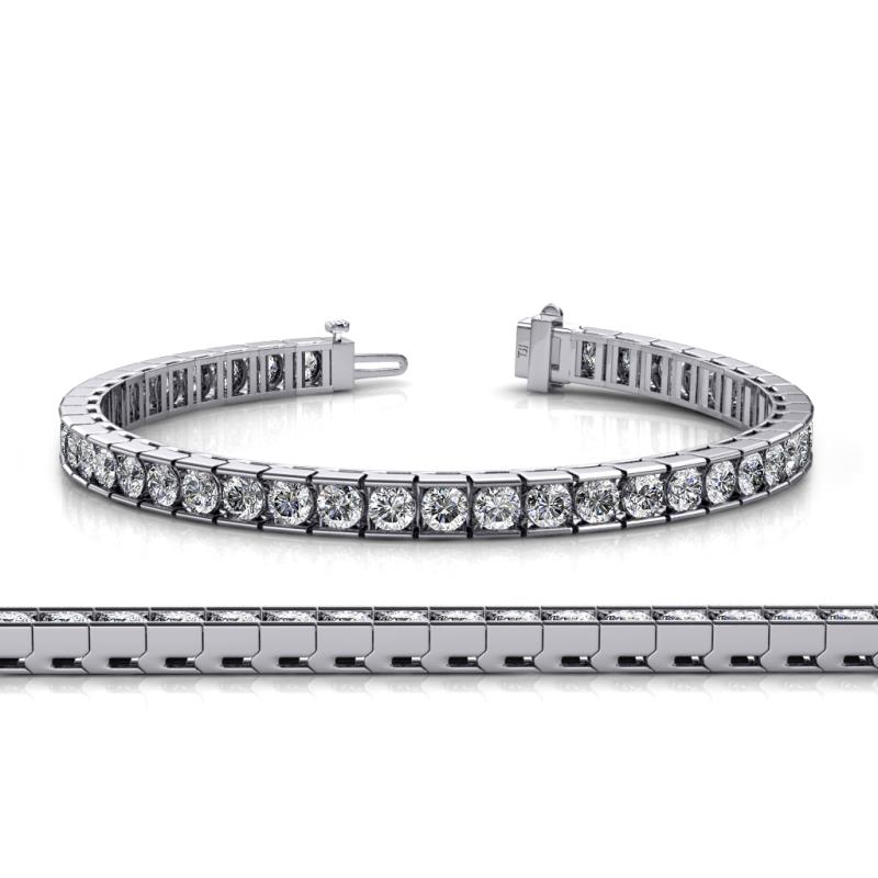 Abril 3.80 mm Round Diamond Eternity Tennis Bracelet 