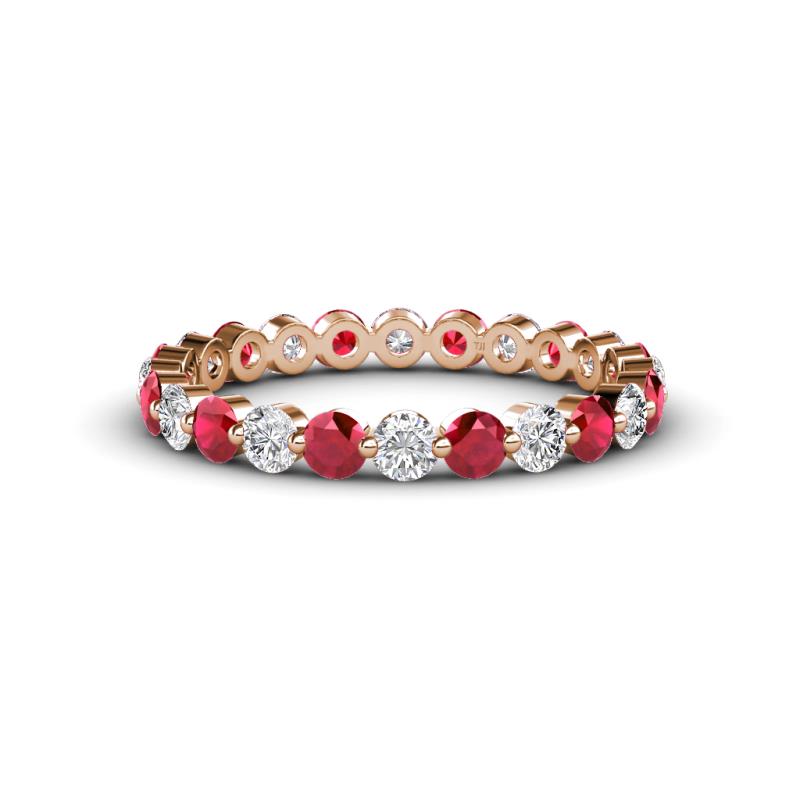 Valerie 2.70 mm Ruby and Diamond Eternity Band 