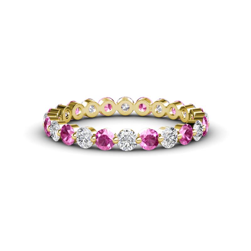 Valerie 2.70 mm Pink Sapphire and Diamond Eternity Band 