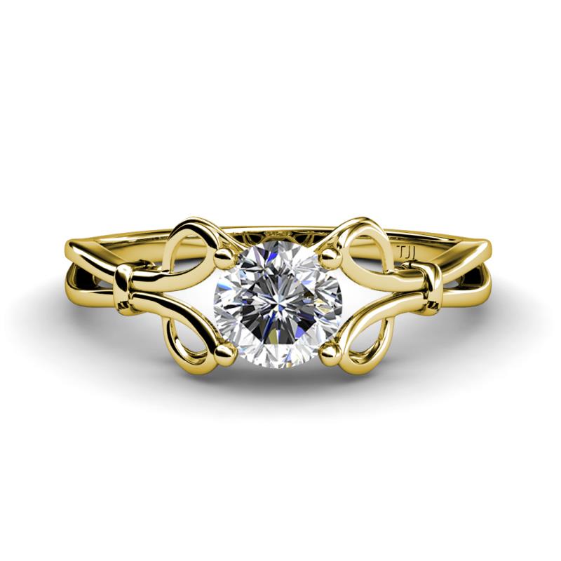 Trissie Diamond Floral Solitaire Engagement Ring 