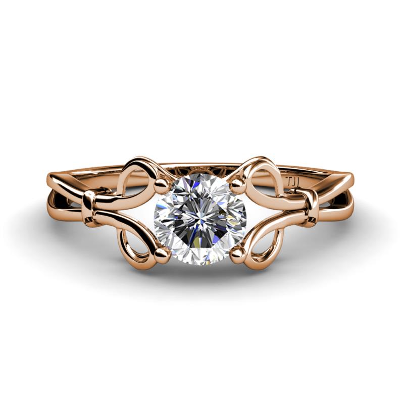 Trissie Diamond Floral Solitaire Engagement Ring 