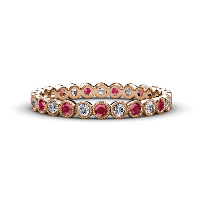Arria 2.40 mm Ruby and Diamond Eternity Band 