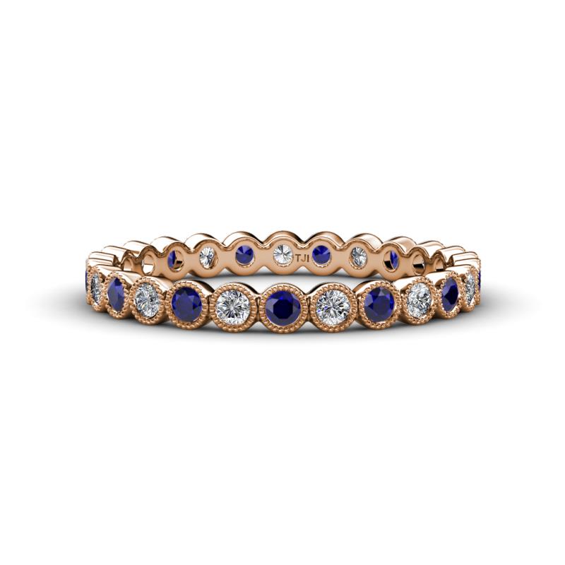 Arria 2.40 mm Blue Sapphire and Diamond Eternity Band 