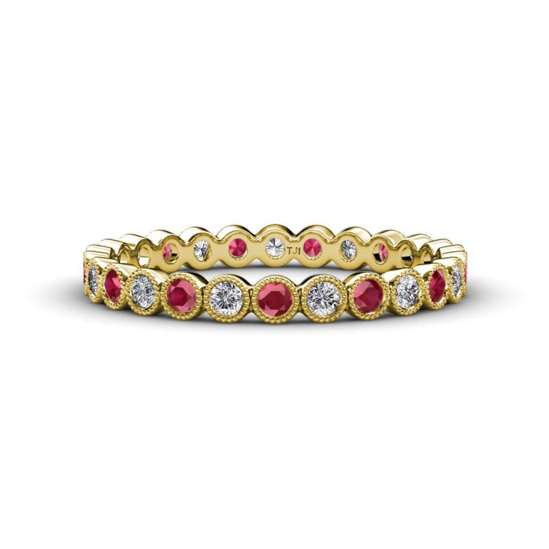 Arria 2.40 mm Ruby and Diamond Eternity Band 
