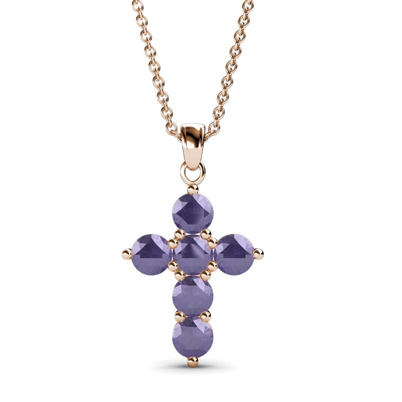 Isabella Iolite Cross Pendant 