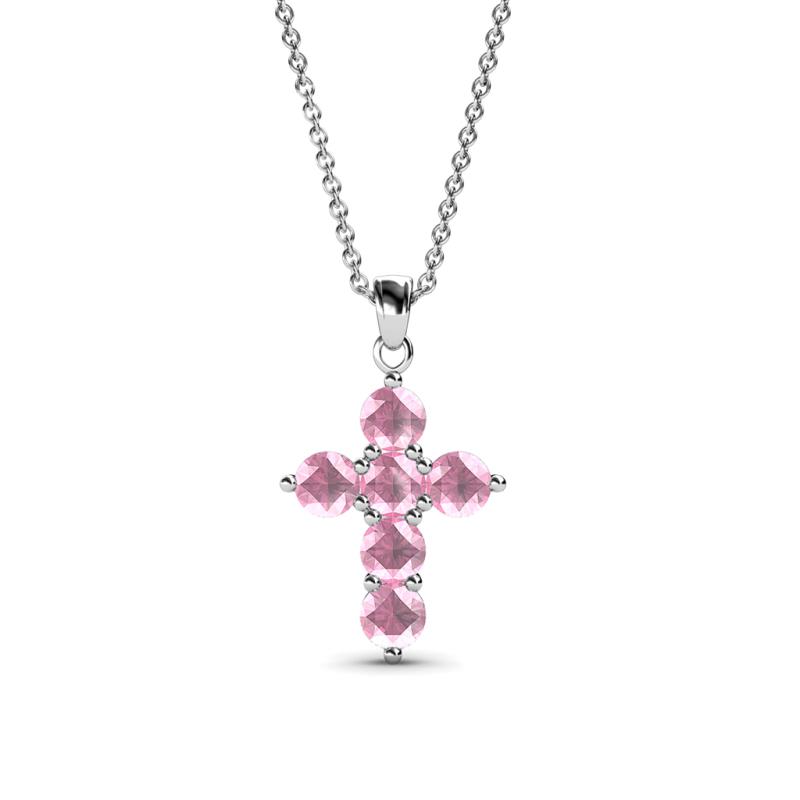 Isabella Pink Tourmaline Cross Pendant 
