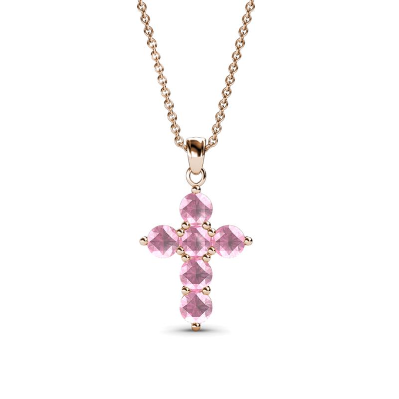 Isabella Pink Tourmaline Cross Pendant 