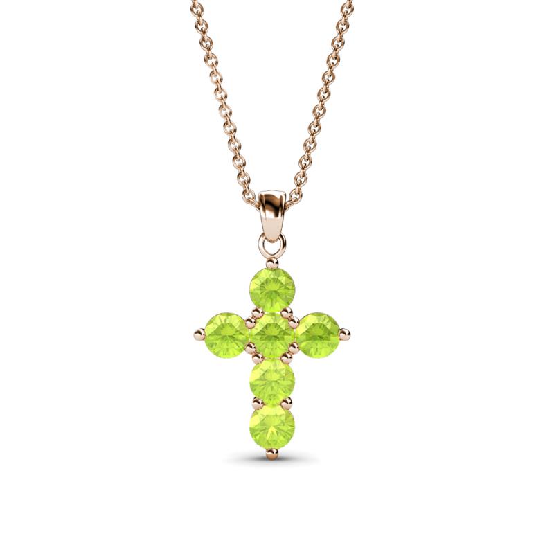 Isabella Peridot Cross Pendant 