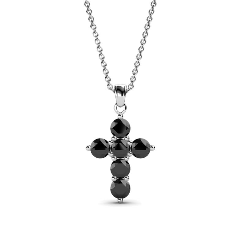 Isabella Black Diamond Cross Pendant 