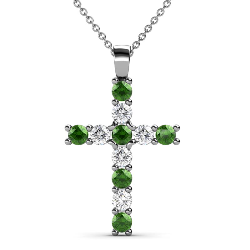 Elihu Green Garnet and Diamond Cross Pendant 