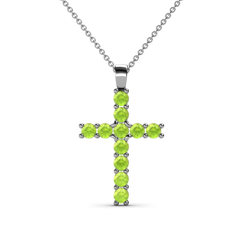 Elihu Petite Peridot Cross Pendant 