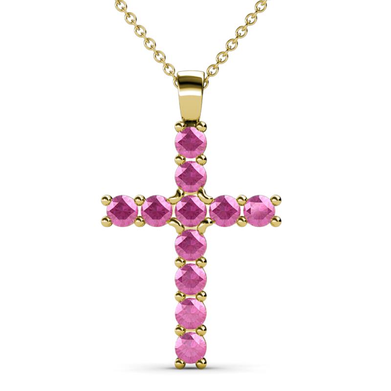 Elihu Pink Sapphire Cross Pendant 