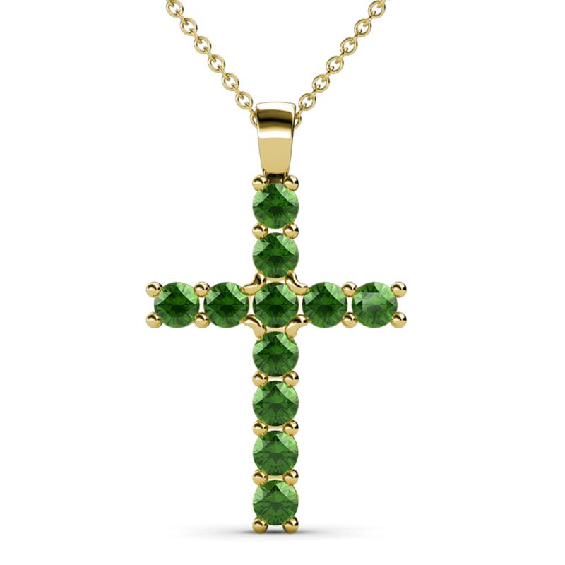 Elihu Green Garnet Cross Pendant 