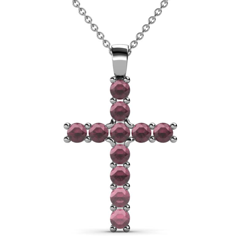 Elihu Rhodolite Garnet Cross Pendant 