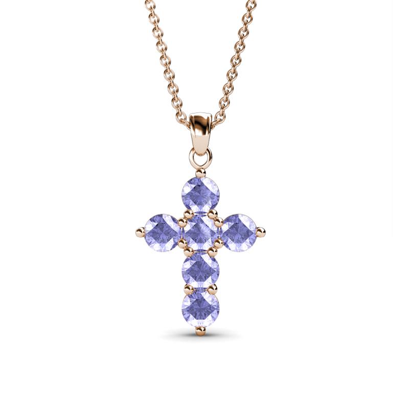 Isabella Tanzanite Cross Pendant 