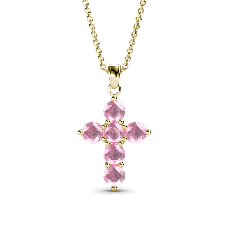 Isabella Pink Tourmaline Cross Pendant 