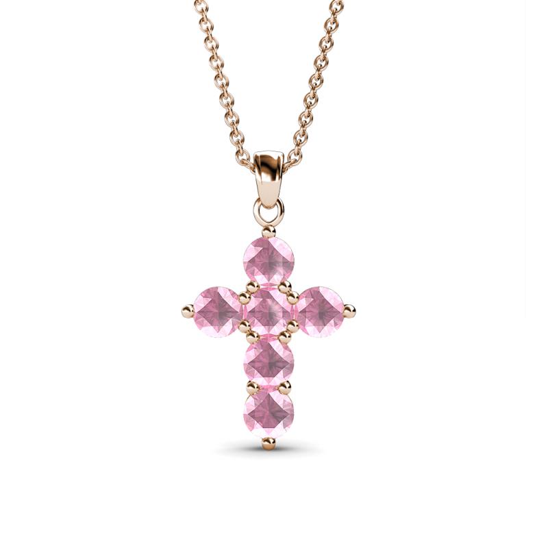 Isabella Pink Tourmaline Cross Pendant 