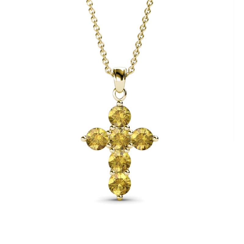 Isabella Citrine Cross Pendant 