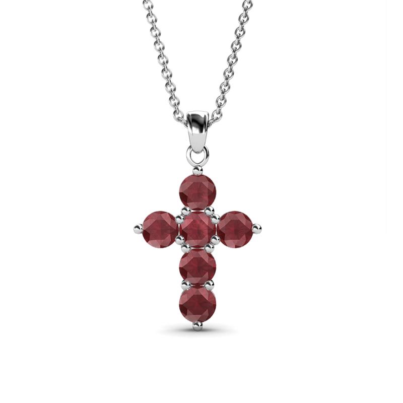 Isabella Red Garnet Cross Pendant 