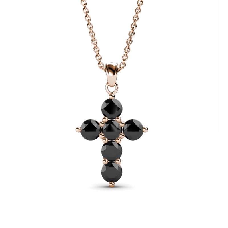 Isabella Black Diamond Cross Pendant 